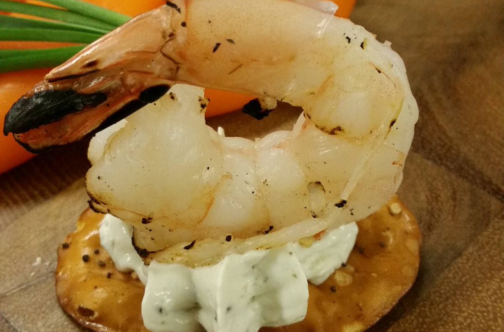 Holiday Entertaining: Grilled Prawns with Bacon Mousse